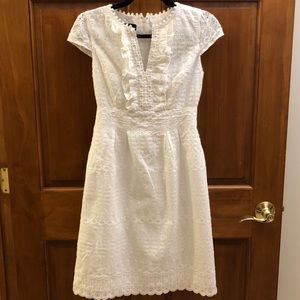 White cap sleeve dress